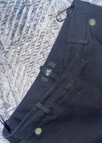 Siyah Midi Denim Kadın Pantolon - Görsel 2