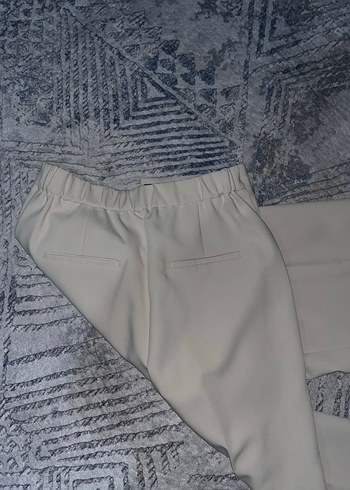 Bej Midi Kadın Kumaş Pantolon - Görsel 3