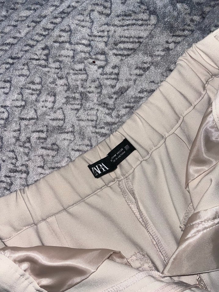 Bej Midi Kadın Kumaş Pantolon - Görsel 2