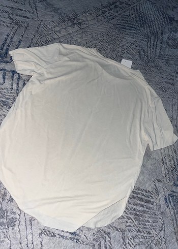 Kadın Beyaz Kısa Kollu Pamuklu Tişört - Görsel 3