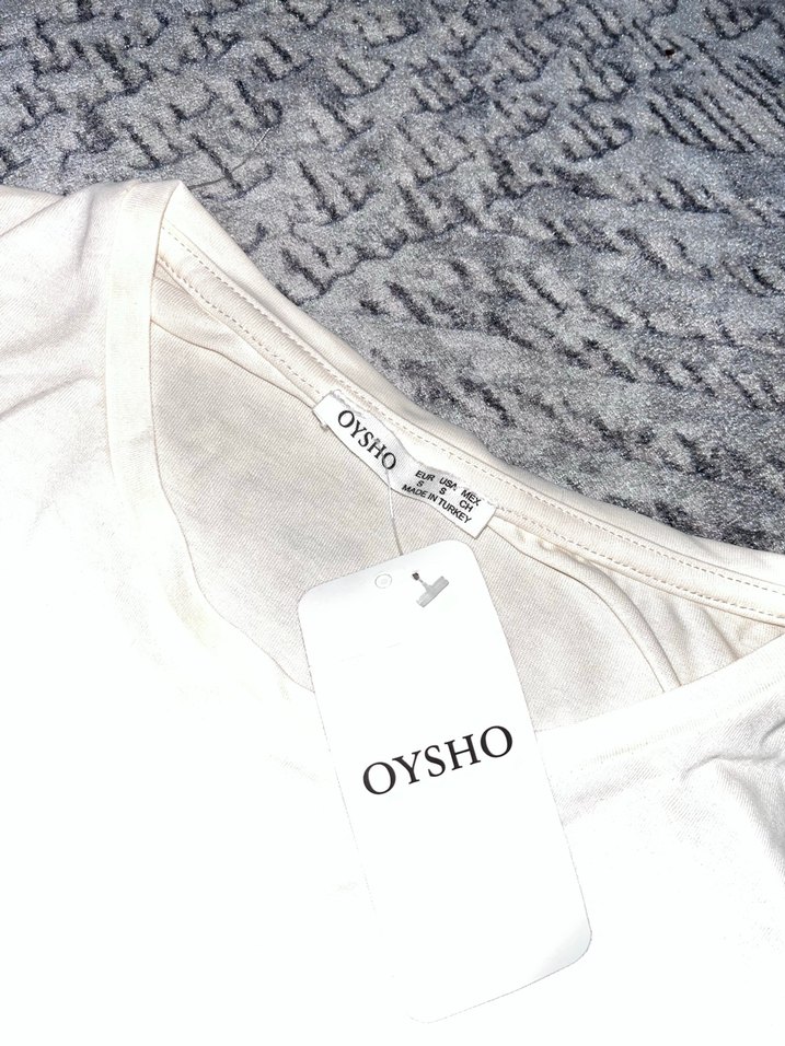 Kadın Beyaz Kısa Kollu Pamuklu Tişört - Görsel 2