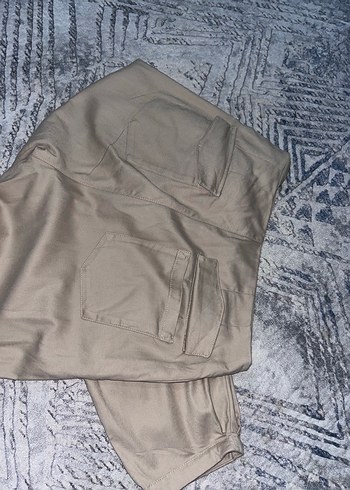 Bej Kadın Piliseli Rahat Pantolon - Görsel 4