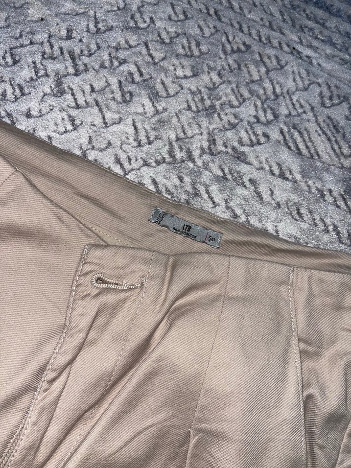 Bej Kadın Piliseli Rahat Pantolon - Görsel 3