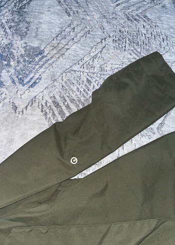 Kadın Haki Uzun Trençkot Kemerli - Görsel 3