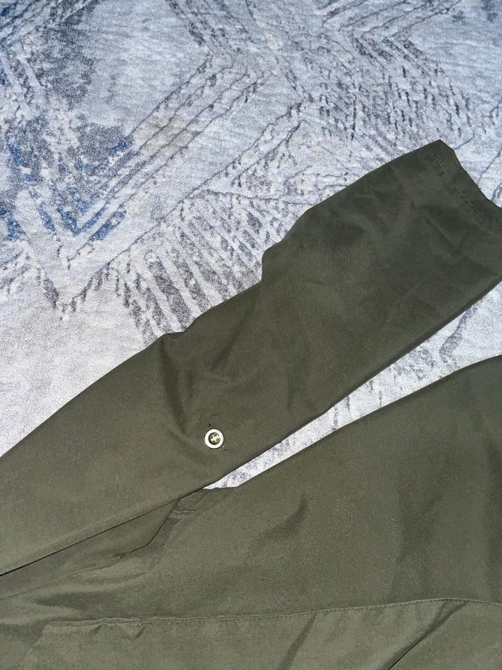 Kadın Haki Uzun Trençkot Kemerli - Görsel 3