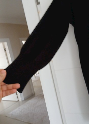 Siyah Triko Elbise - Görsel 2