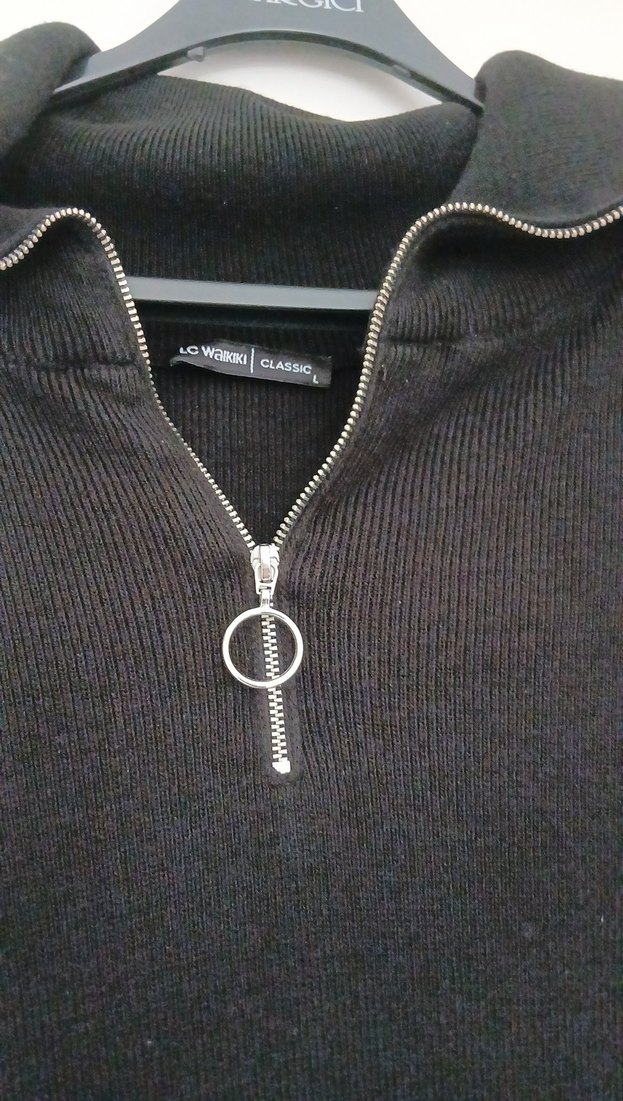 Siyah Triko Elbise - Görsel 3