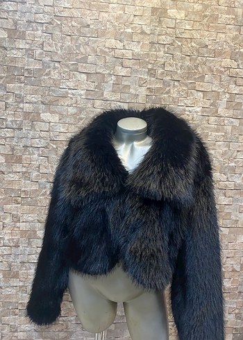 Kısa Kadın Suni Kürk Ceket - Görsel 3