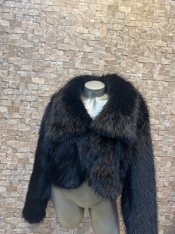 Kısa Kadın Suni Kürk Ceket - Görsel 3