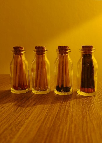 Küçük Sarı Cam Kavanoz Mumluk - Görsel 4