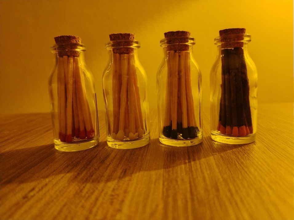 Küçük Sarı Cam Kavanoz Mumluk - Görsel 3