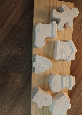 Beyaz Ahşap Oyuncak Figürler - Görsel 3