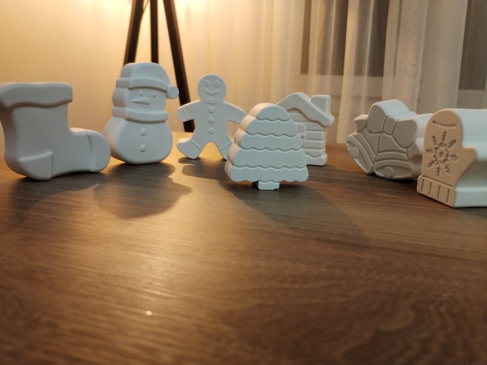 Beyaz Ahşap Oyuncak Figürler - Görsel 2