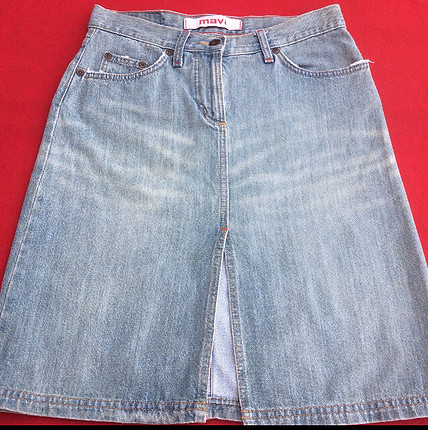 Mavi Jeans S Vintage Eskitme yırmaçlı kot etek 36/38 beden kusu