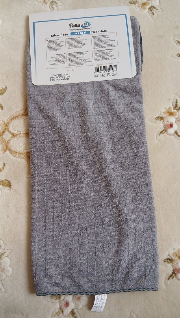 Gri Mikrofiber Yer Bezi 50x70 cm - Görsel 2