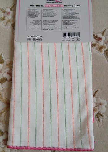 Nakışlı Çok Renkli Mikrofiber Kurulama Bezi - Görsel 2