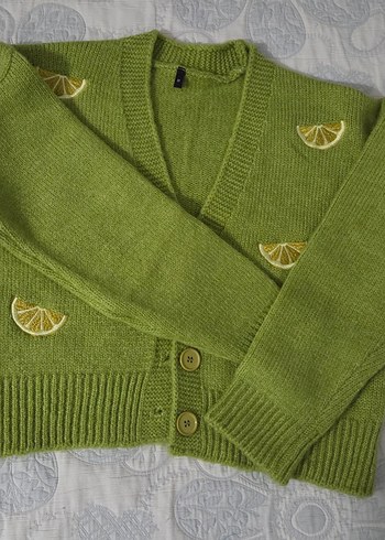 Nakışlı Örgü Kadın Hırka - Görsel 2