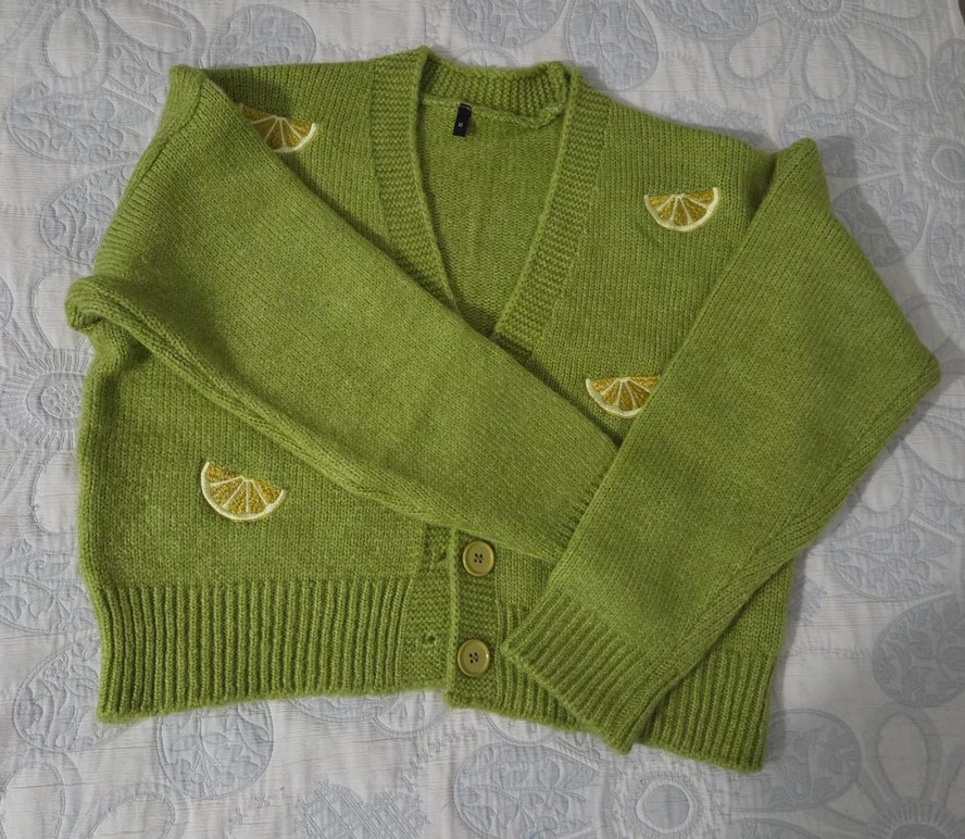 Nakışlı Örgü Kadın Hırka - Görsel 2