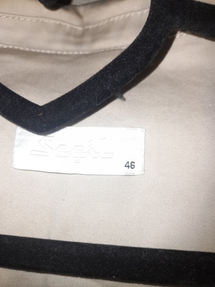 Düğmeli Bej Kadın Keten Blazer - Görsel 2