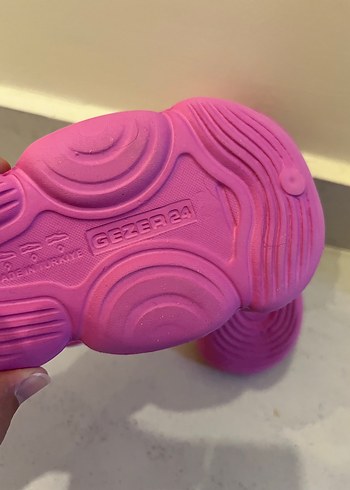 24 Beden pembe Renk Kız Çocuk Fil Desenli Terlik
