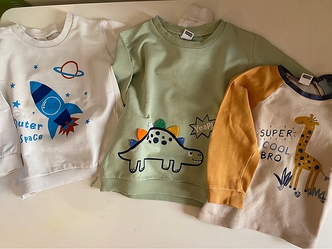 LC Waikiki 3 adet 18-24 ay erkek bebek sweatshirt