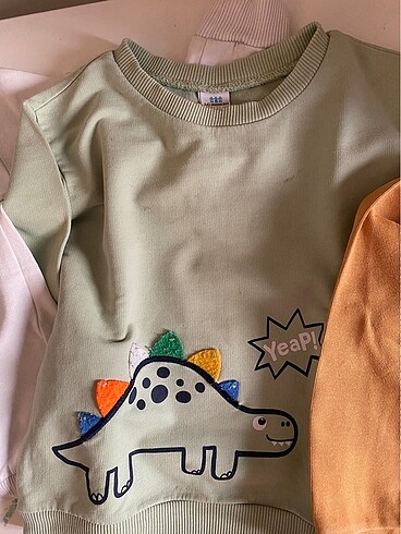 18-24 Ay Beden çeşitli Renk 3 adet 18-24 ay erkek bebek sweatshirt
