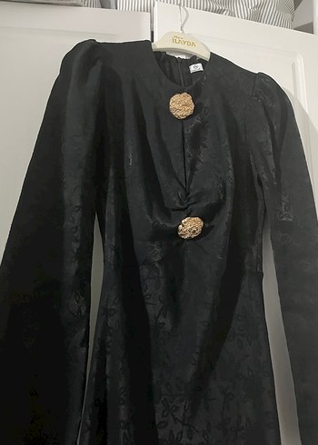 Uzun Siyah Kadın Elbise - Klasik Şıklık - Görsel 4