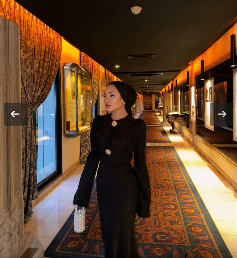 Uzun Siyah Kadın Elbise - Klasik Şıklık - Görsel 2