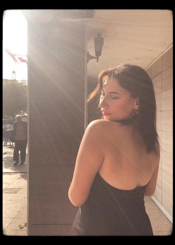 Siyah V Yaka Drapeli Uzun Elbise - Görsel 2