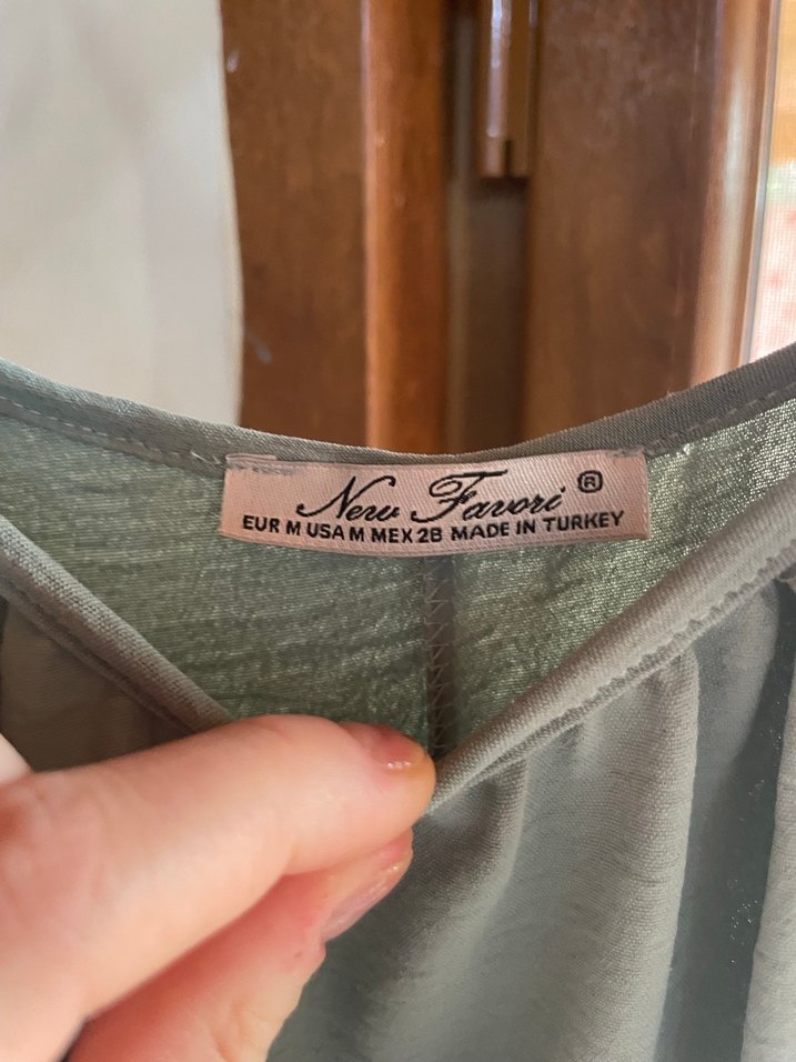 Gri Uzun Askılı Keten Elbise - Görsel 4