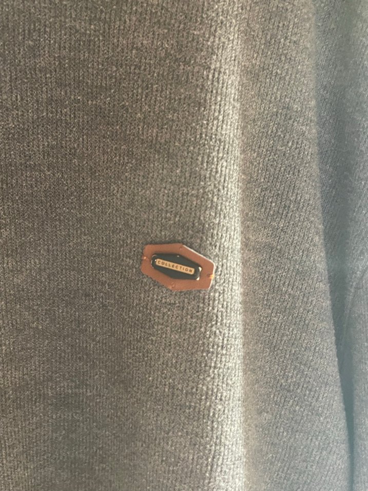 Gri Erkek Triko Bisiklet Yaka Kazak - Görsel 3