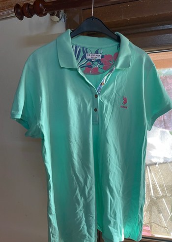 Yeşil Düğmeli Kısa Kollu Kadın tişört - Görsel 2