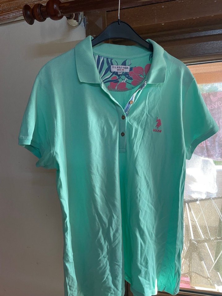 Yeşil Düğmeli Kısa Kollu Kadın tişört - Görsel 2