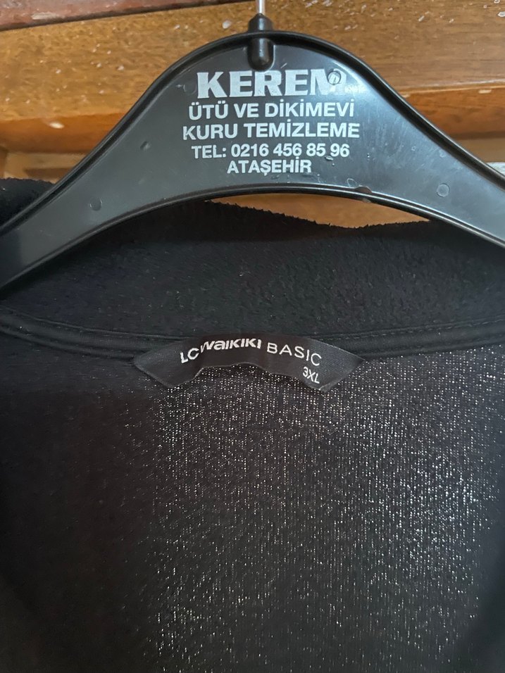 Siyah Yarım Fermuarlı Erkek Polar Sweatshirt - Görsel 4