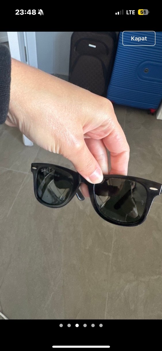 Siyah Transparan Çerçeveli Kadın Güneş Gözlüğü - Görsel 4