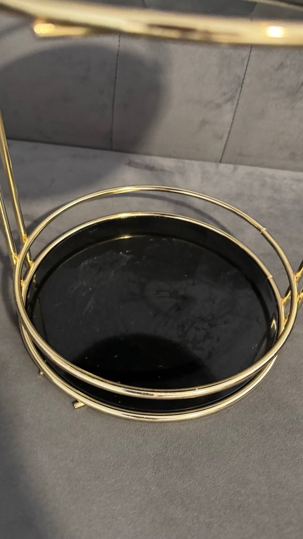 Altın Renkli Yuvarlak Makyaj Organizeri - Görsel 4