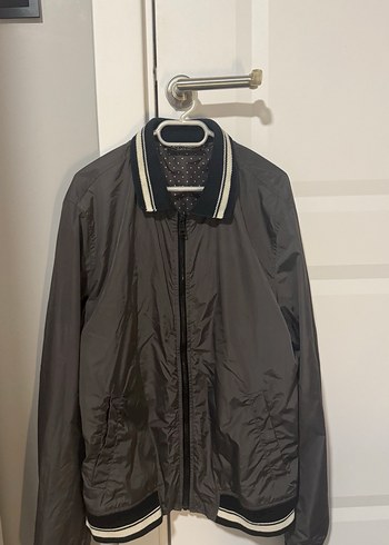 Gri Fermuarlı Erkek Ceket - Görsel 2