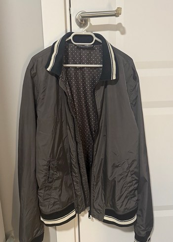 Gri Fermuarlı Erkek Ceket - Görsel 6