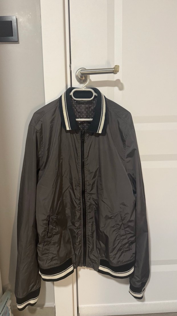 Gri Fermuarlı Erkek Ceket - Görsel 2