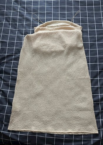 l Beden H&M Açık Sarı Uzun Drapeli Elbise