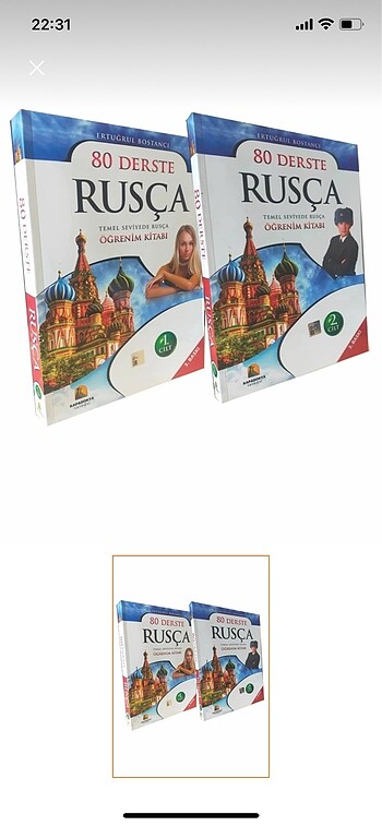  80 derste Rusça kitapları her ikisi de satılık