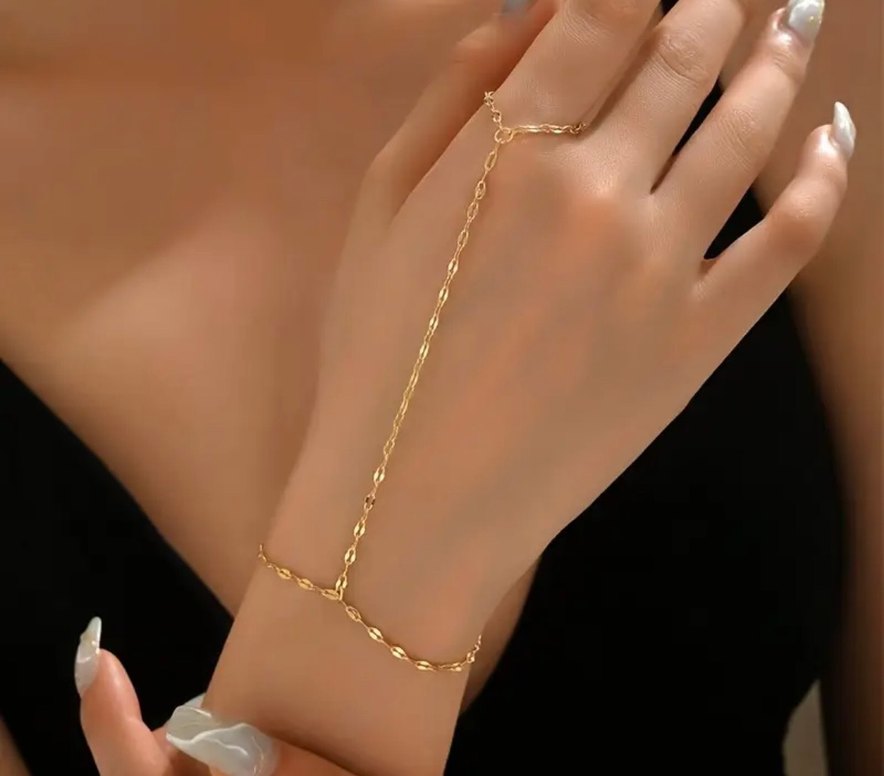 Zincir Detaylı Altın Rengi şahmeran - Görsel 2