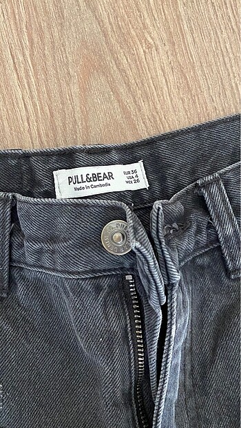 s Beden gri Renk Pull&Bear kot şort