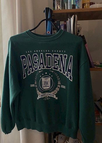 Pull&Bear Yeşil Oversize Sweatshirt