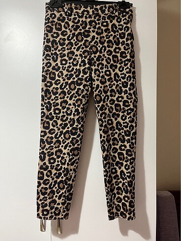 s Beden H&M leopar cigarette pantolon