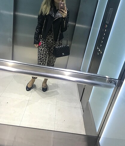 H&M H&M leopar cigarette pantolon