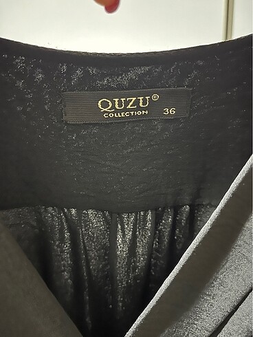 Kruvaze yaka kemerli elbise - Görsel 3