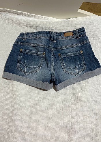 xs Beden Pull&Bear Mini Mavi Kot Şort