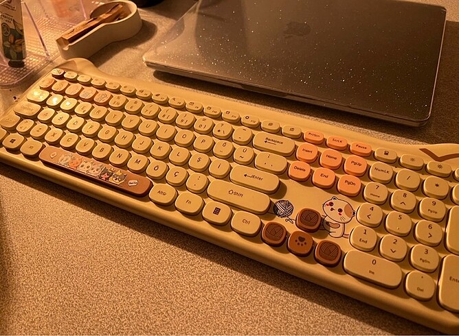 kablosuz klavye usb girişli - Görsel 2