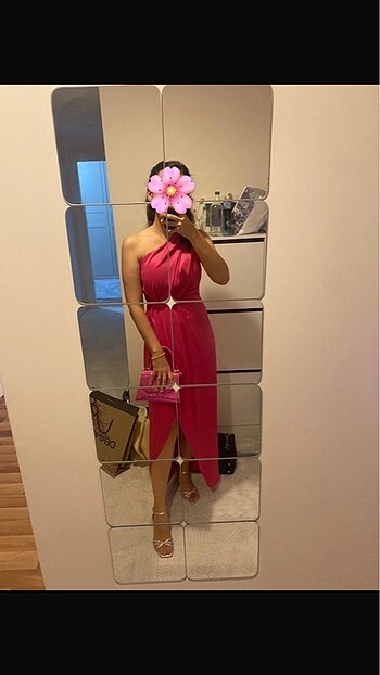 BSL FASHION Abiye tek omuz elbise